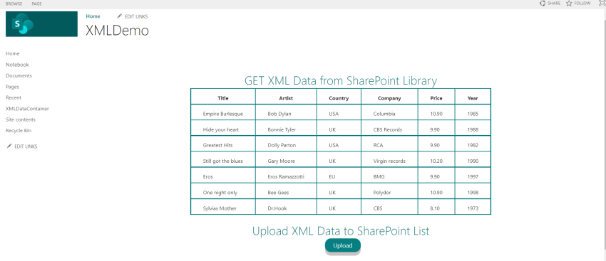 Get XML Data from SP Library And Upload to SP List - JavaScript